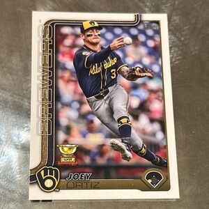 Topps Brewers Card with Navy and Gray Uniform